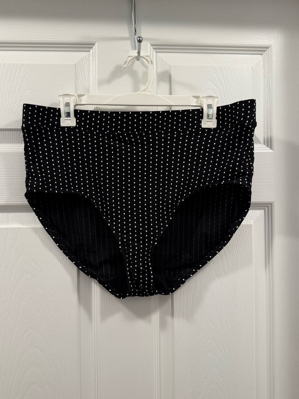 Cacique Women’s Black Polka Dot High-Waist Swim Bottoms size 16
